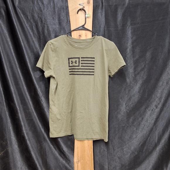 Green Under Armor size women's medium short sleeve crew neck t-shirt - Picture 1 of 7
